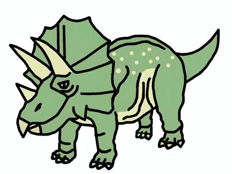 恐竜 恐竜,トリケラトプス,鳥盤類,植物食恐竜,爬虫類,イラストのイラスト素材