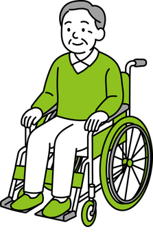 車椅子の高齢者 介護,車椅子,車いす,高齢者,介助,お年寄り,シニア,男性,おじいさん,高齢男性のイラスト素材