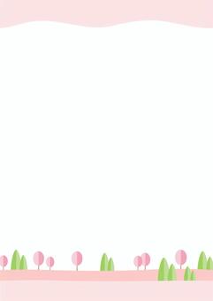 春の桜の木の背景 春のイラスト素材 春,桜,背景,さくら,花,桜の木,木,桜並木,自然,春イラストのイラスト素材