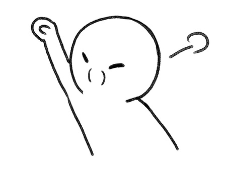 抗議する棒人間線画 棒人間,人物,抗議,野次,怒り,手描き,落書き,表情,黒,シンプルのイラスト素材