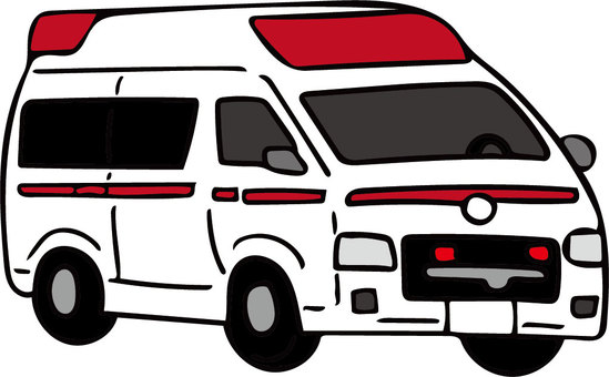 救急車 救急車 救急車,緊急車両,働く車,車,車両のイラスト素材