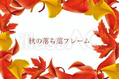 紅葉 落ち葉フレーム6