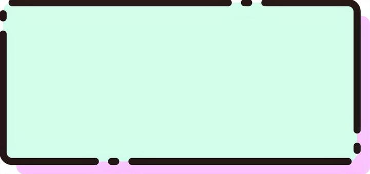 Pop shadowed broken line rectangular frame green peach, JPG, PNG and AI Pop shadowed broken line rectangular frame green peach, frame, frame, enclosure, JPG, PNG and AI