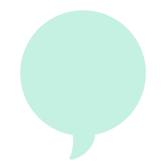 吹き出し　丸　ミントグリーン 吹き出し,ふきだし,丸,緑,ミントグリーン,パステルカラー,かわいい吹き出し,フキダシ,フレーム素材,アイコンのイラスト素材