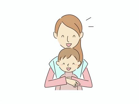 Illustration, paternidad, madre, hijo, 