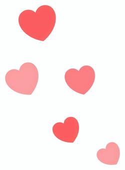 ハート 赤 ５つ バレンタインイラスト ハート,赤,バレンタイン,バレンタインデー,アイコン,ハートマーク,ハート型,かわいい,おしゃれ,2月のイラスト素材