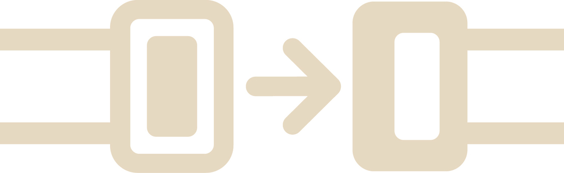 ピクトグラムのベージュのバックルです。 ピクトグラム,シートベルト,バックル,シンプル,金具,車,内装,安全ベルト,部品,機能のイラスト素材