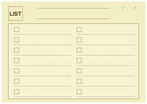 Todoリスト リスト,しおり,勉強,仕事,宿題,課題,ノート,スケジュール,日程,旅程のイラスト素材