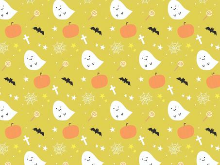 ハロウィンパターン背景 ハロウィンパターン背景 ハロウィン,背景,かわいい,かぼちゃ,おばけ,ポップ,星,コウモリ,蜘蛛の巣,十字架のイラスト素材