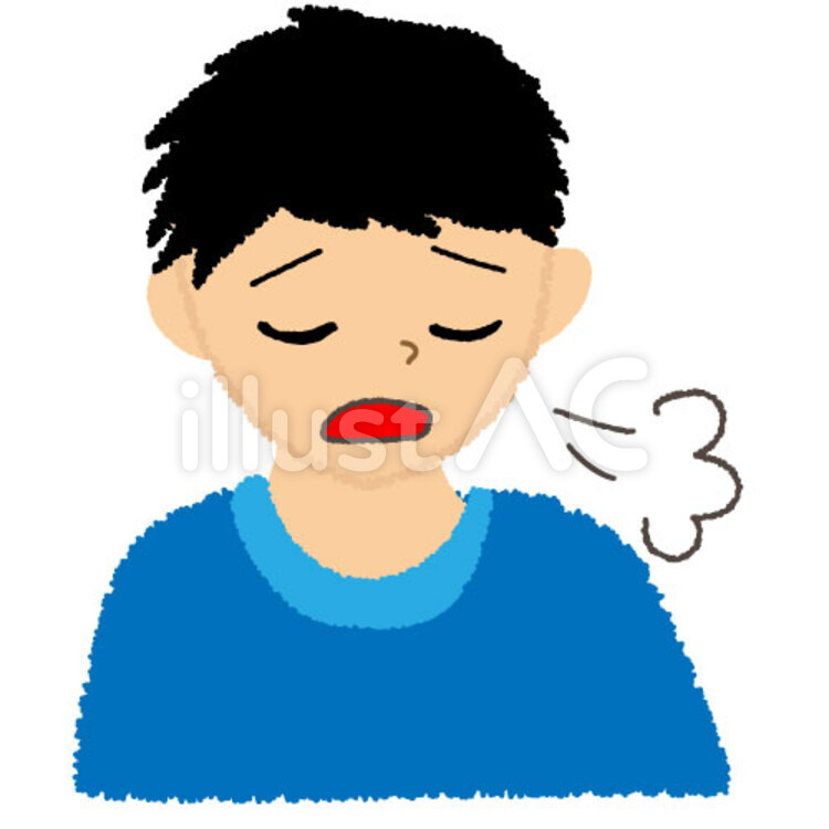 男性 ため息,落ち込む,男性のイラスト素材