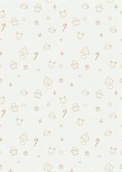 【手書き風】クリスマス壁紙・パターン