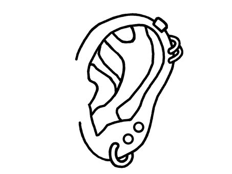 イヤリング ピアス,イヤリング,装飾品,耳飾り,耳,イラストのイラスト素材