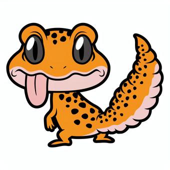 Illustration, gecko léopard, léopa, gecko, 