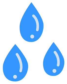 夏の素材80＿汗 汗,しずく,手描き,アイコン,青,水滴,涙,雨,水,冷や汗のイラスト素材