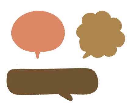Illustration, speech balloon, set, fluffy, 