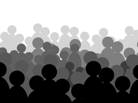 人混み・匿名性・イベント・大勢の群衆 群衆,人々,人混み,シルエット,人影,集まり,群れ,混雑,イベント,聴衆のイラスト素材