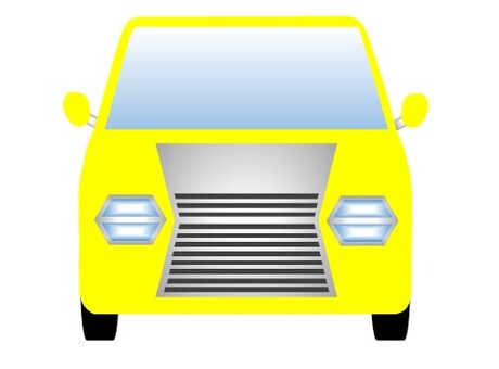 軽自動車107 軽自動車,ミニバン,ワンボックスカー,車,自動車,乗用車,自家用車,挿絵,乗り物,正面のイラスト素材
