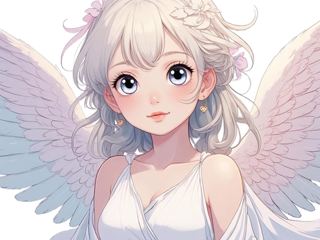 可愛らしい白い天使の女の子