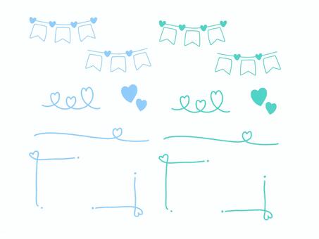 Illustration, Illustration, heart, blue, green,