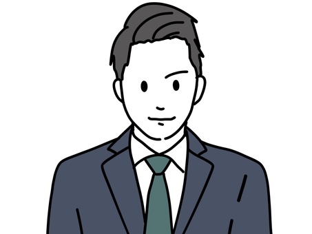 自信に満ちた表情のサラリーマン 人物,男性,自信,ドヤ顔,サラリーマン,スーツ,アジア系,クール,長袖,若いのイラスト素材