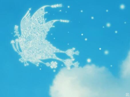 Cloud butterfly (1600 x 1200 size), JPG Cloud butterfly (1600 x 1200 size), butterfly, cloud, sky, JPG
