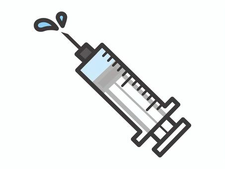 注射器（薬品入・上向き）01 注射,注射器,予防接種,医療,アイコン,マーク,シンプルのイラスト素材