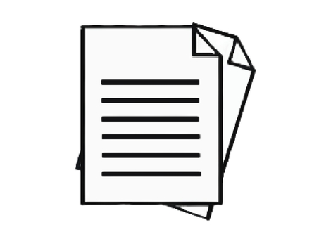 書類のアイコン風イラスト 書類,ドキュメント,紙,メモ,記録,イラスト,アイコン,透過,シンプル,記述のイラスト素材