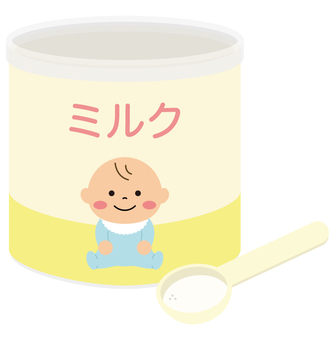 粉ミルクとスプーン 粉ミルク,赤ちゃん,ミルク,スプーン,粉,栄養,乳幼児,飲み物,成長,缶のイラスト素材