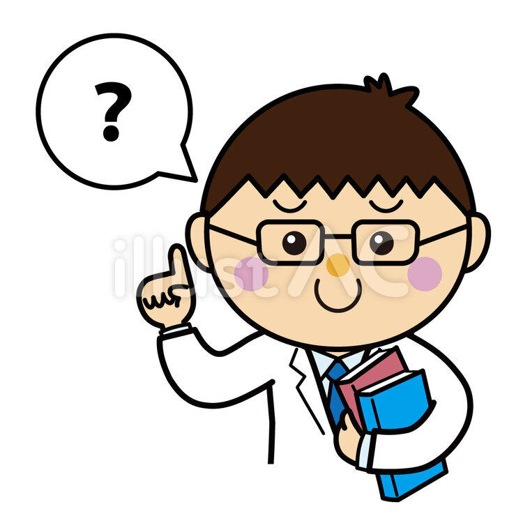 男性26_11（医者・研究者） 男性,白衣,困るのイラスト素材