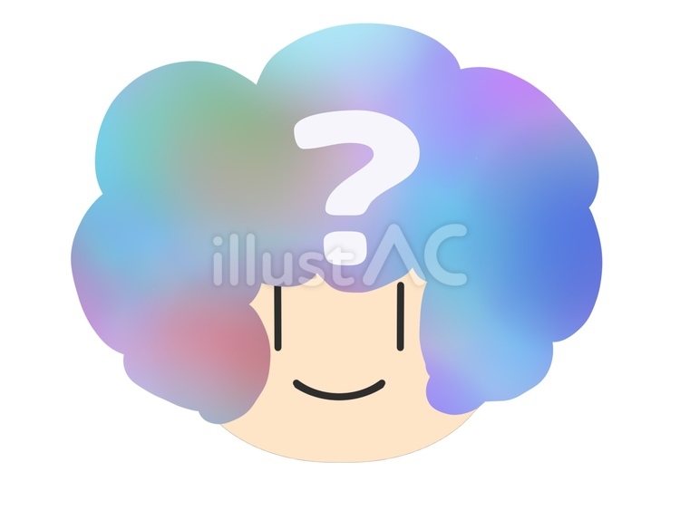 謎の髪型 秘密,謎,クエッションのイラスト素材