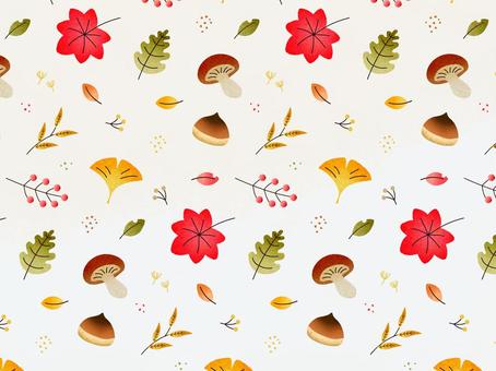 autumn pattern material, watercolor, autumn leaves, autumn, JPG, PNG and AI