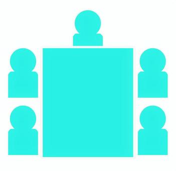 会議シルエット ミーティング,会議,集まり,司会,発言,mtg,人,雑談,話す,会話のイラスト素材
