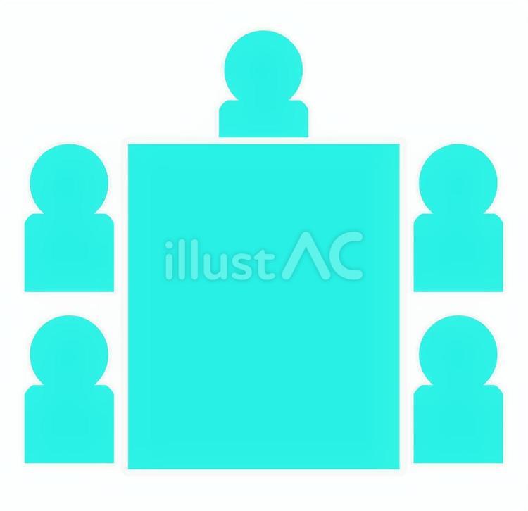 会議シルエット ミーティング,会議,集まりのイラスト素材