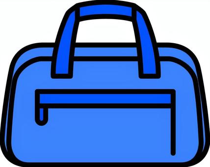青のスポーツバッグです。 スポーツバッグ,シンプル,鞄,ボストンバッグ,トレーニング,荷物入れ,旅行用,収納,運動,青のイラスト素材
