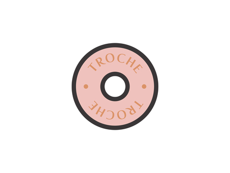 シンプルな薬（トローチ１錠）01 薬,トローチ,喉,薬局,病院,病気,治療,アイコン,マーク,シンプルのイラスト素材