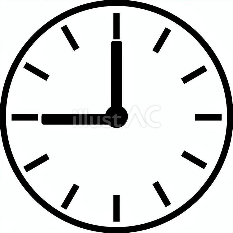 時計（9時） 時計,時間,時刻のイラスト素材