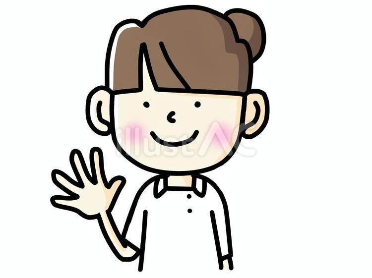 手を振る看護士さん01 看護士,手,手のひらのイラスト素材