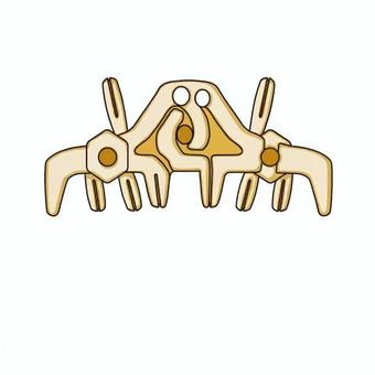 装飾品 鹿の角で作った腰飾り 装飾品 鹿の角で作った腰飾り 鹿の角,腰飾り,縄文時代,装飾品,アクセサリー,骨角器,遺物,考古学,文化財,遺跡のイラスト素材