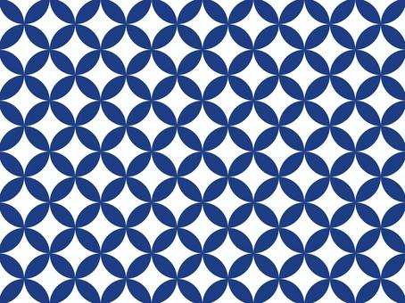 七宝繋ぎ（フィル・藍色） 七宝繋ぎ,七宝,背景,和柄,パターン,伝統紋様,藍色,青,壁紙,シームレスのイラスト素材