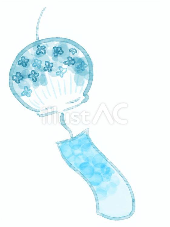 風鈴 風鈴,和テイスト,硝子のイラスト素材