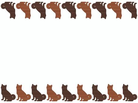 Dog frame made of wood, , JPG and PNG