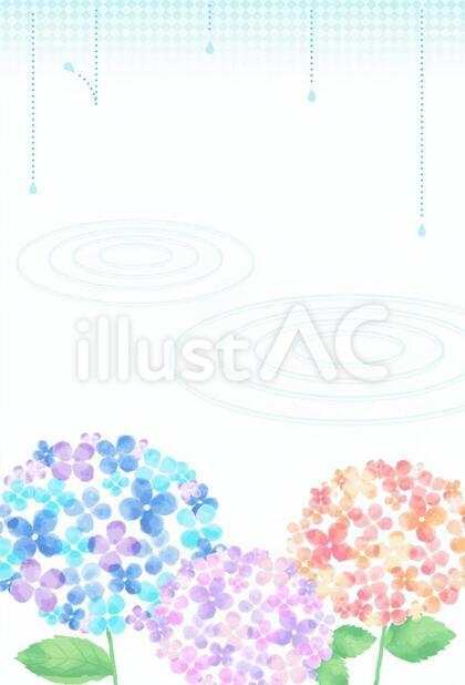 水彩あじさいカード01