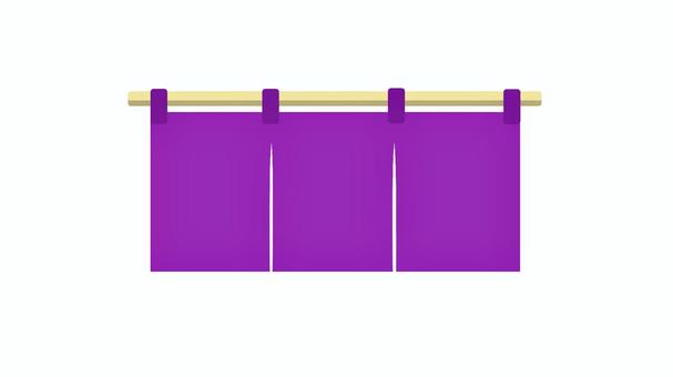 のれん　3枚　紫 のれん,店,商店,和風,フレーム,暖簾,老舗,シンボル,入り口,店舗のイラスト素材