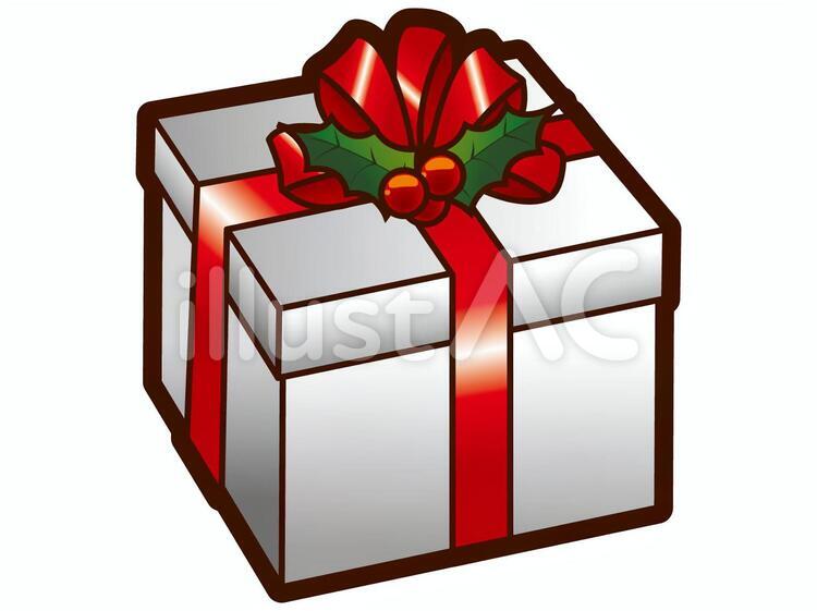 白いクリスマスプレゼント クリスマス,ヒイラギ,柊のイラスト素材