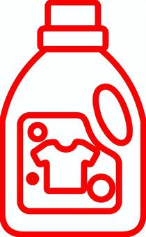 ピクトグラムの赤の洗濯用洗剤です。 ピクトグラム,洗濯用洗剤,シンプル,洗濯,洗剤,クリーニング,衣類,清潔,すすぎ,柔軟剤のイラスト素材