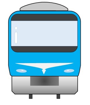 電車38 電車,正面,列車,通勤,前,通学,公共,交通機関,トレイン,鉄道のイラスト素材