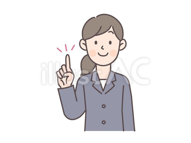 指差しする会社員女性 会社員,人物,女性のイラスト素材