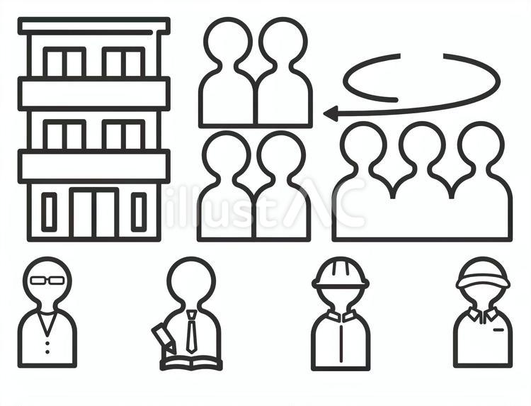 マンション管理組合-文字無 マンション,建物,建築物のイラスト素材