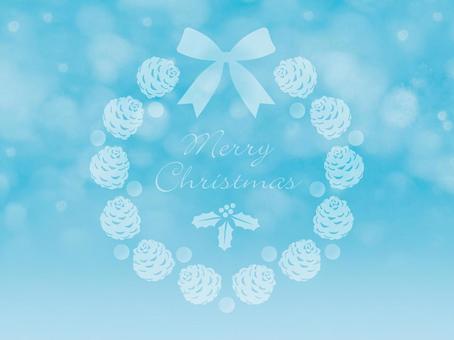 I-567（冬の空-リース2）　　　　　　　 クリスマス,空,冬のイラスト素材