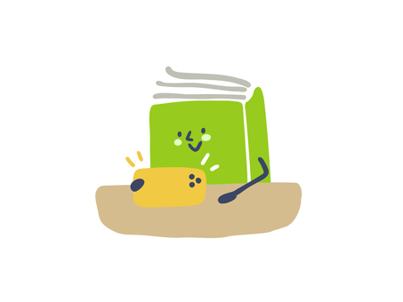 BOOKさん(スマホ) BOOKさん(スマホ) 本,読書,文房具,勉強,スマホ,デジタル,学習,動画,検索,ノートのイラスト素材